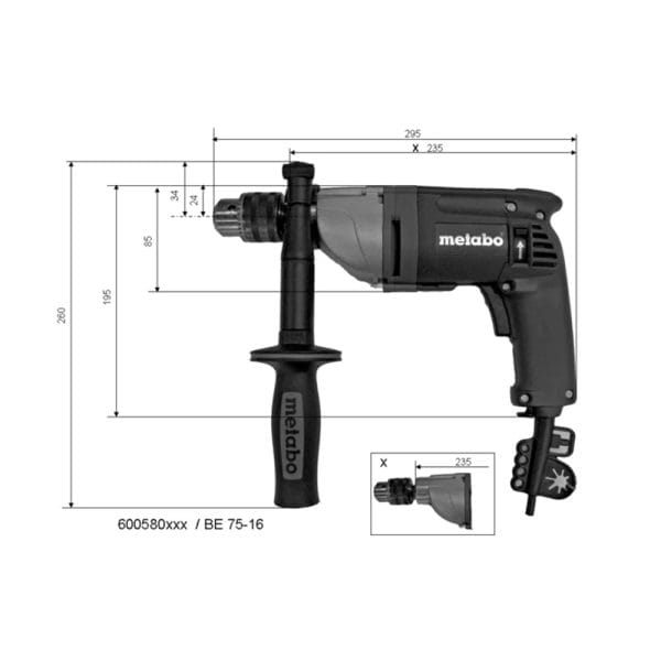 Bušilica - odvijač METABO BE 75-15 750W
